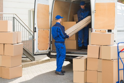 House movers working on a residential move in Islington