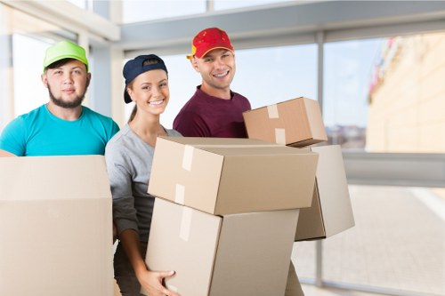 Office removals team planning a business relocation in Islington