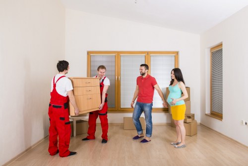 Protective equipment used during piano removals in Islington