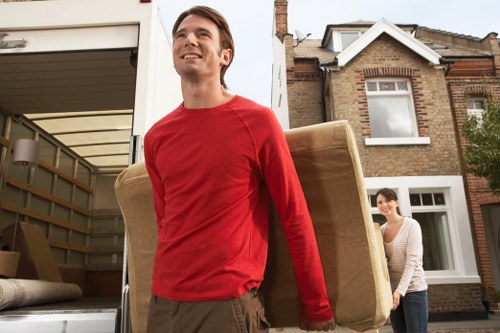 Van transport and moving items during a local service