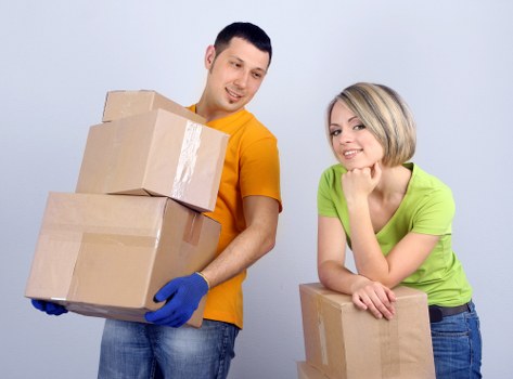 Packed moving boxes in an Islington home relocation setup