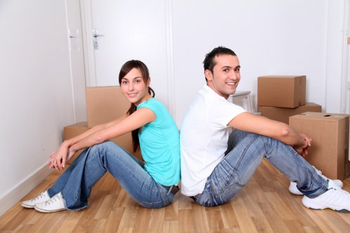 Office equipment and packing materials for a commercial move