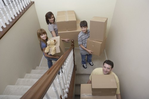 Removal van service in Islington preparing for an office relocation